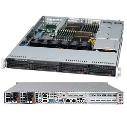 Supermicro 1U A+ SuperServer Barebones (H8DGU-F), Dual PSU