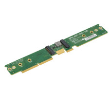 Carrier card for NVMe/SATA M.2 SSDs support, connect up to 2 M.2 SSD