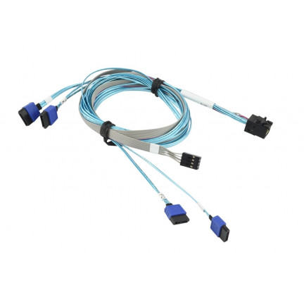 Internal MiniSAS HD to 4 SATA 75/75/90/90cm with Sideband Cable