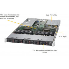 Ultra 1U Chassis, 10 x 2.5