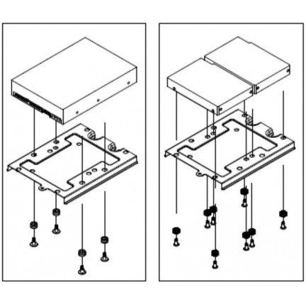 Internal drive tray for one 3.5\