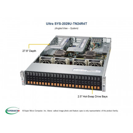2029U-TN24R4T Ultra 2U X11 24 Bay NVME Storage Server
