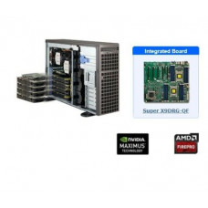 Supermicro 7047GR-TRF 4U 4 GPU (X9DRG-QF), Dual 1620w , 2 x E5-2643 v2, 128Gb RAM