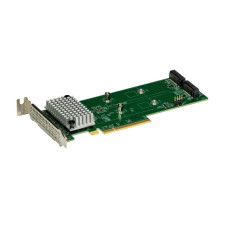 Low Profile 2x PCIe Gen 4 Hybrid M.2 RAID Adapter