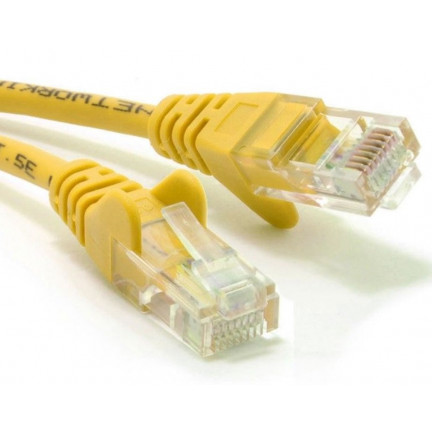 1m Network Patch Lead - Cat 5e Yellow